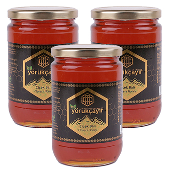 Yörükçayır organik çiçek balı 3 x 850 gr