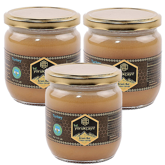 Yörükçayır organik krem bal 3 x 500 gr