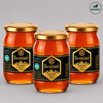 Yörükçayır Organik Çiçek Balı 3 x 450 g | Avantaj Paketi