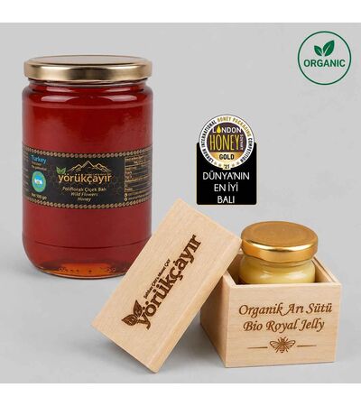 Organik polifloralı bal 850g ve Arı sütü seti