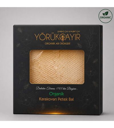 Yörükçayır Organik Karakovan Petek Balı (Polifloralı) 1000 g