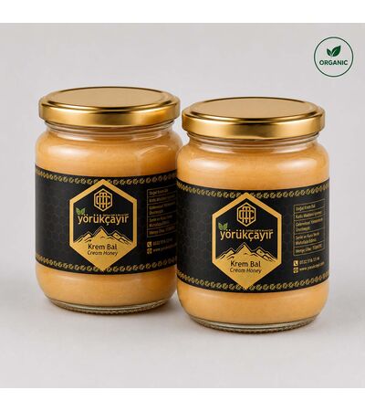 Yörükçayır organik krem bal  2 x 500 gr