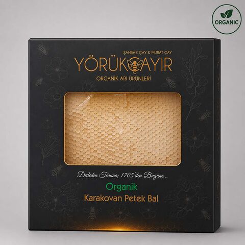 Yörükçayır Organik Karakovan Petek Balı (Polifloralı) 1000 g