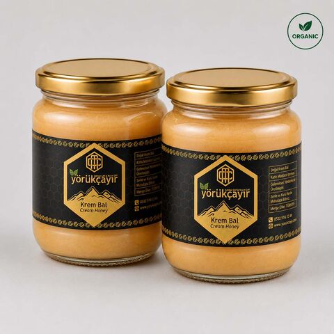 Yörükçayır organik krem bal  2 x 500 gr