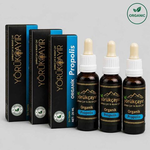 Yörükçayır Organik Propolis damla 3 x 20ml